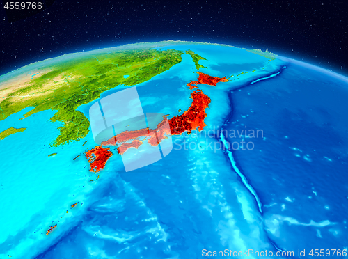 Image of Japan from orbit