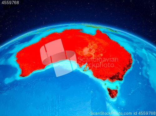 Image of Australia from orbit