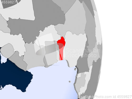 Image of Liberia on globe