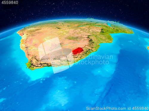 Image of Lesotho from orbit
