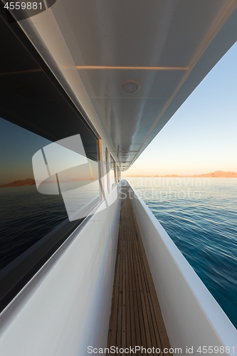 Image of Corridor of luxury yacht