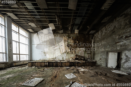 Image of Abandoned room in Pripyat Hospital, Chernobyl Exclusion Zone 2019