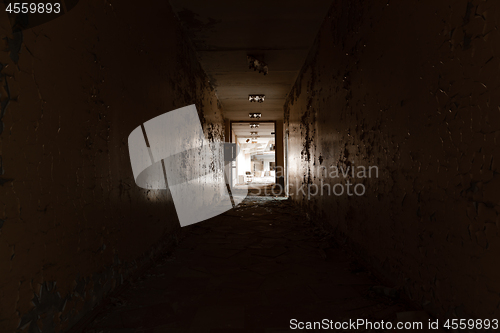 Image of Abandoned hallway with light at the end