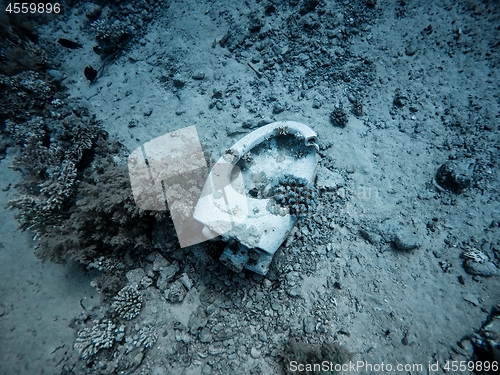 Image of Toilet underwater in the sea