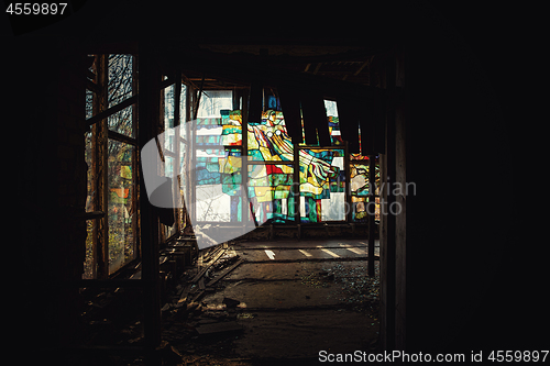 Image of Large windows in Pripyat City, Chernobyl Exclusion Zone 2019