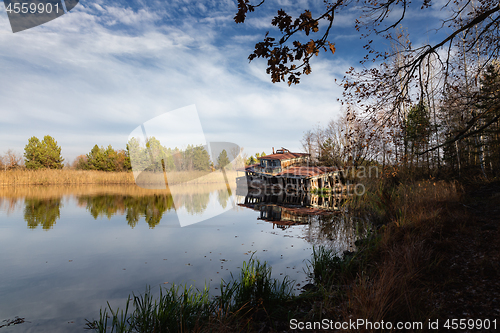 Image of Damaged boathous at the swamps