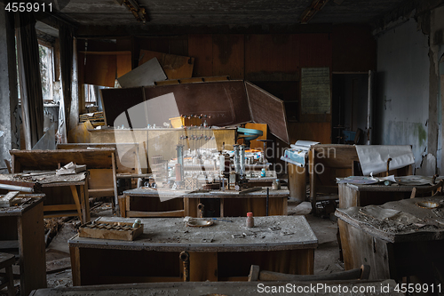 Image of Abandoned Classroom in School number 5 of Pripyat, Chernobyl Exclusion Zone 2019