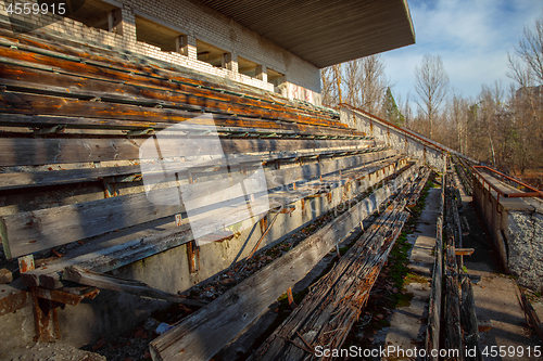 Image of Part of the Abandoned stadium in Pripyat, Chernobyl Exclusion Zone 2019