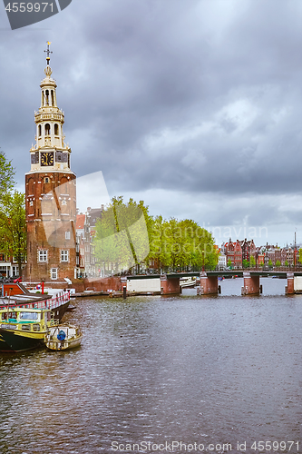 Image of Clock Tower in Amsterdam