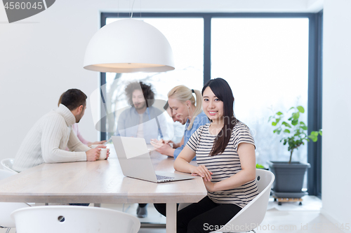 Image of Startup Business Team At A Meeting at modern office building