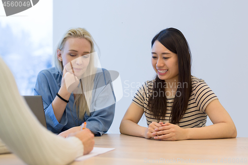 Image of Startup Business Team At A Meeting at modern office building