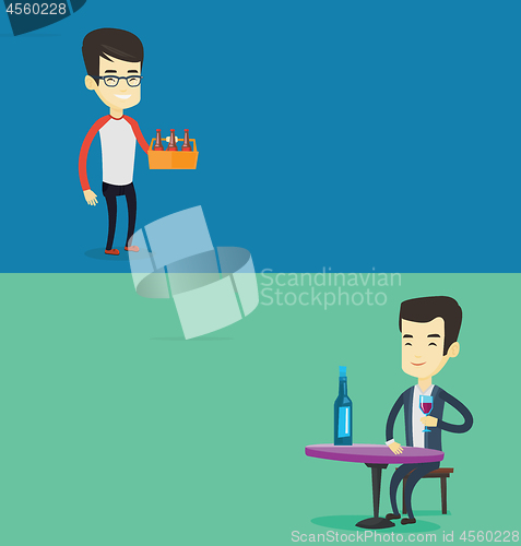 Image of Two food and drink banners with space for text.
