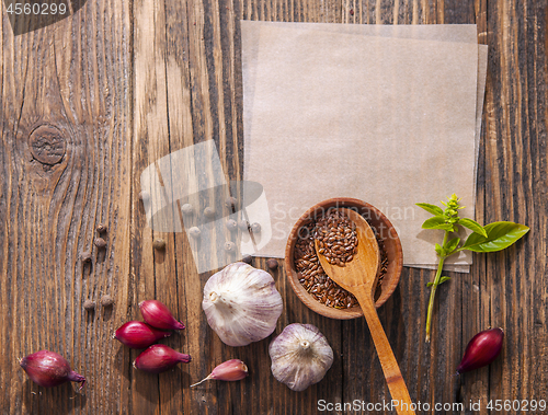 Image of Background with spices for recipe