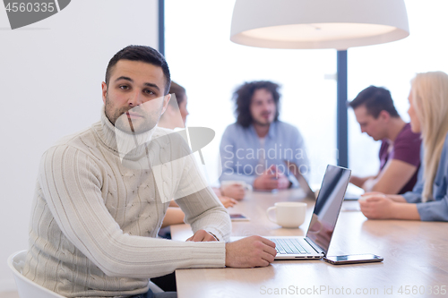 Image of Startup Business Team At A Meeting at modern office building