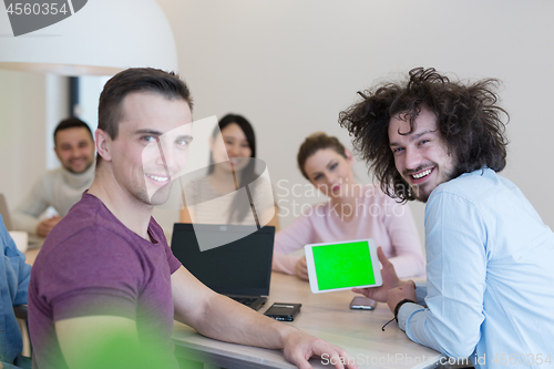 Image of Startup Business Team At A Meeting at modern office building