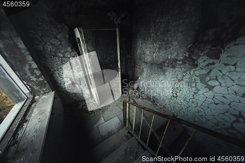 Image of Abandoned staircase angle shot