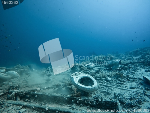 Image of Toilet underwater in the sea