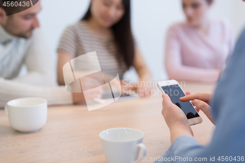 Image of Startup Business Team At A Meeting at modern office building