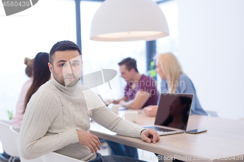 Image of Startup Business Team At A Meeting at modern office building
