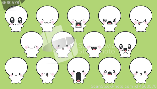 Image of Cute Ghosts Celebrating Halloween