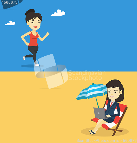 Image of Two lifestyle banners with space for text.