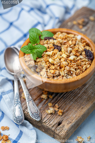 Image of Homemade granola for a healthy breakfast.