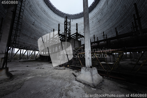 Image of Cooling Tower of Reactor Number 5 In at Chernobyl Nuclear Power Plant, 2019