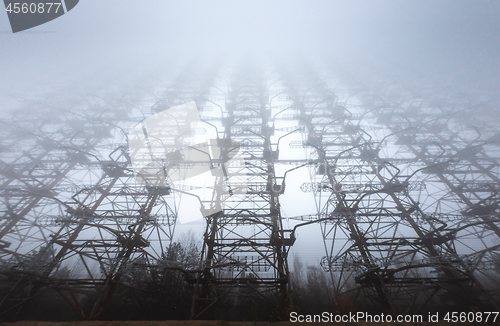 Image of Duga Antenna Complex in Chernobyl Exclusion zone 2019