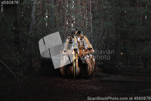 Image of The highly contaminated Claw, machine part in Chernobyl Exclusion Zone, 2019