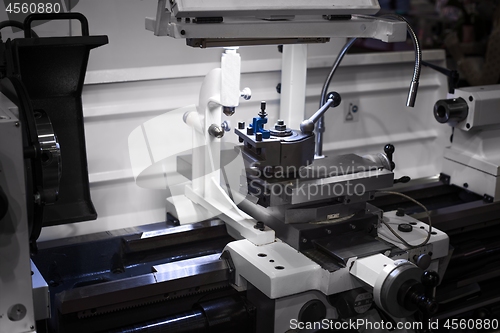 Image of Automated robotic cnc working in industrial factory