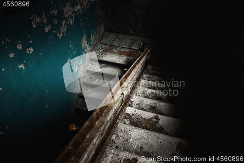 Image of Abandoned staircase angle shot