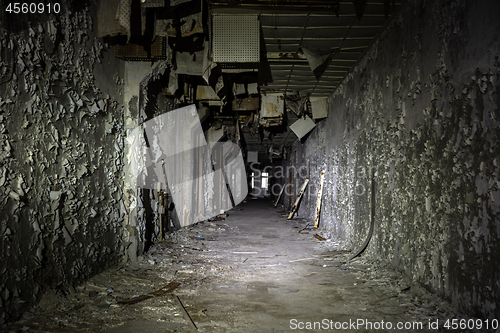 Image of Abandoned corridor in Pripyat Chernobyl Exclusion Zone 2019