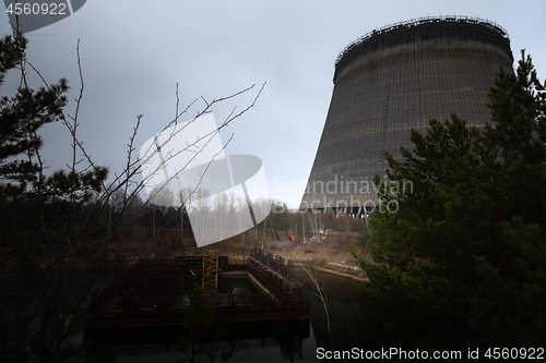 Image of Cooling Tower of Reactor Number 5 In at Chernobyl Nuclear Power Plant, 2019