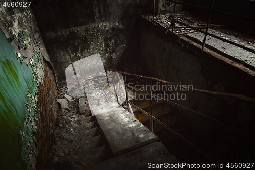 Image of Abandoned staircase angle shot