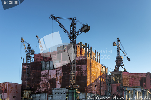 Image of Part of an Unfinished Nuclear Reactor in Chernobyl