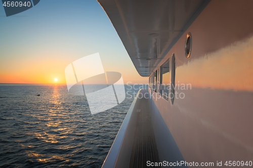 Image of Corridor of luxury yacht