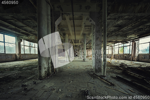 Image of Damaged Roof in Jupiter Factory, Chernobyl Exclusion Zone 2019