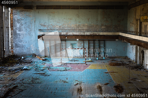 Image of Abandoned sport room in Pripyat city, Chernobyl Exclusion Zone 2019