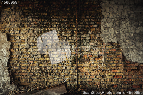 Image of Abandoned damaged building wall