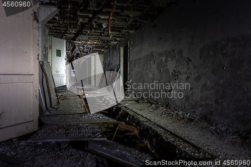 Image of Abandoned corridor in Pripyat Chernobyl Exclusion Zone 2019