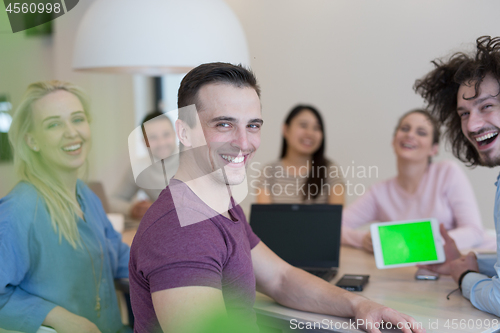 Image of Startup Business Team At A Meeting at modern office building