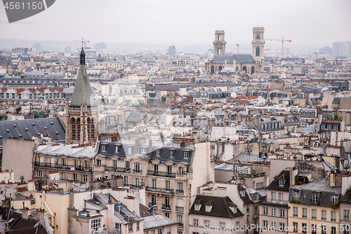 Image of Paris, France - aerial city view with old architecture