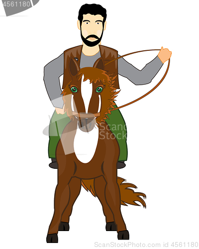 Image of Vector illustration of the cartoon bearded men on