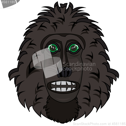 Image of Mug ape baboon on white background is insulated