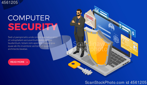 Image of Computer Internet and Personal Data Security