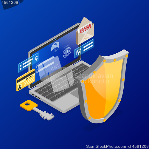 Image of Computer Internet and Personal Data Security