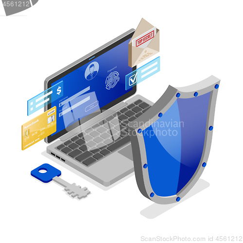 Image of Computer Internet and Personal Data Security