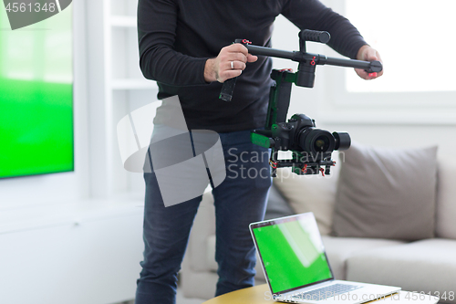 Image of videographer at work