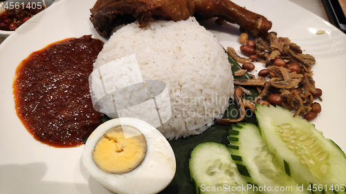 Image of Nasi lemak traditional malaysian dish