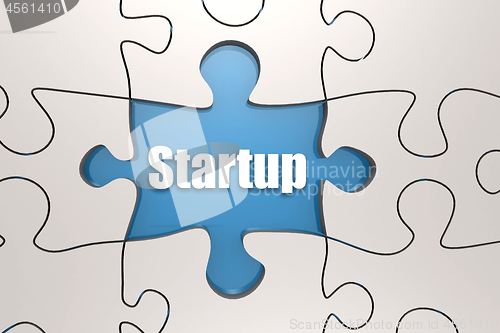 Image of Startup word on jigsaw puzzle